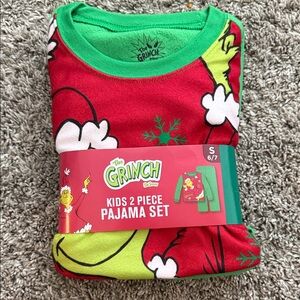 Kids 2 Piece Pajama Set - Red and Green